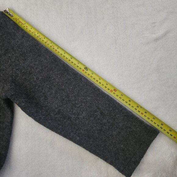 APPLESEED'S Women's Large Dark Grey 100% Wool Button Down Cardigan Cozy Warm - Picture 6 of 7